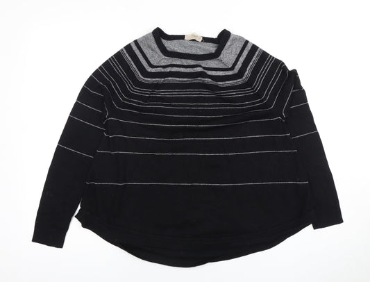 Phase Eight Women’s Black Striped Jersey Top Size 10