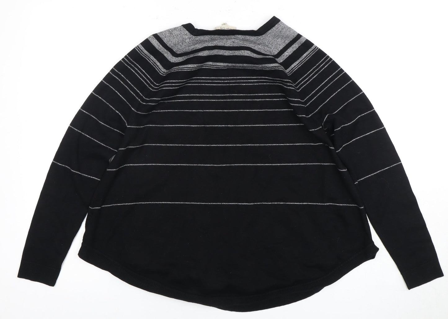 Phase Eight Women’s Black Striped Jersey Top Size 10
