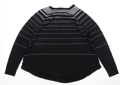 Phase Eight Women’s Black Striped Jersey Top Size 10