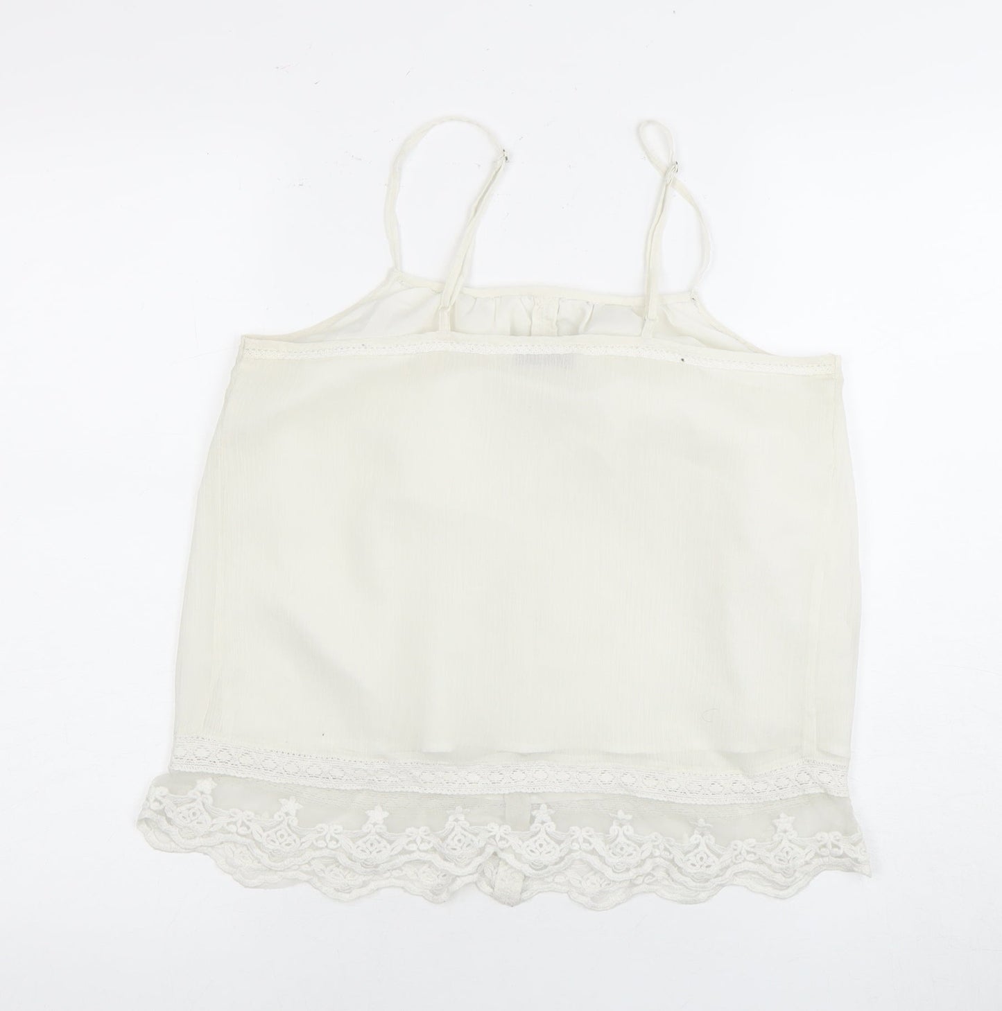 Vero Moda Women's White Camisole M Button Accent