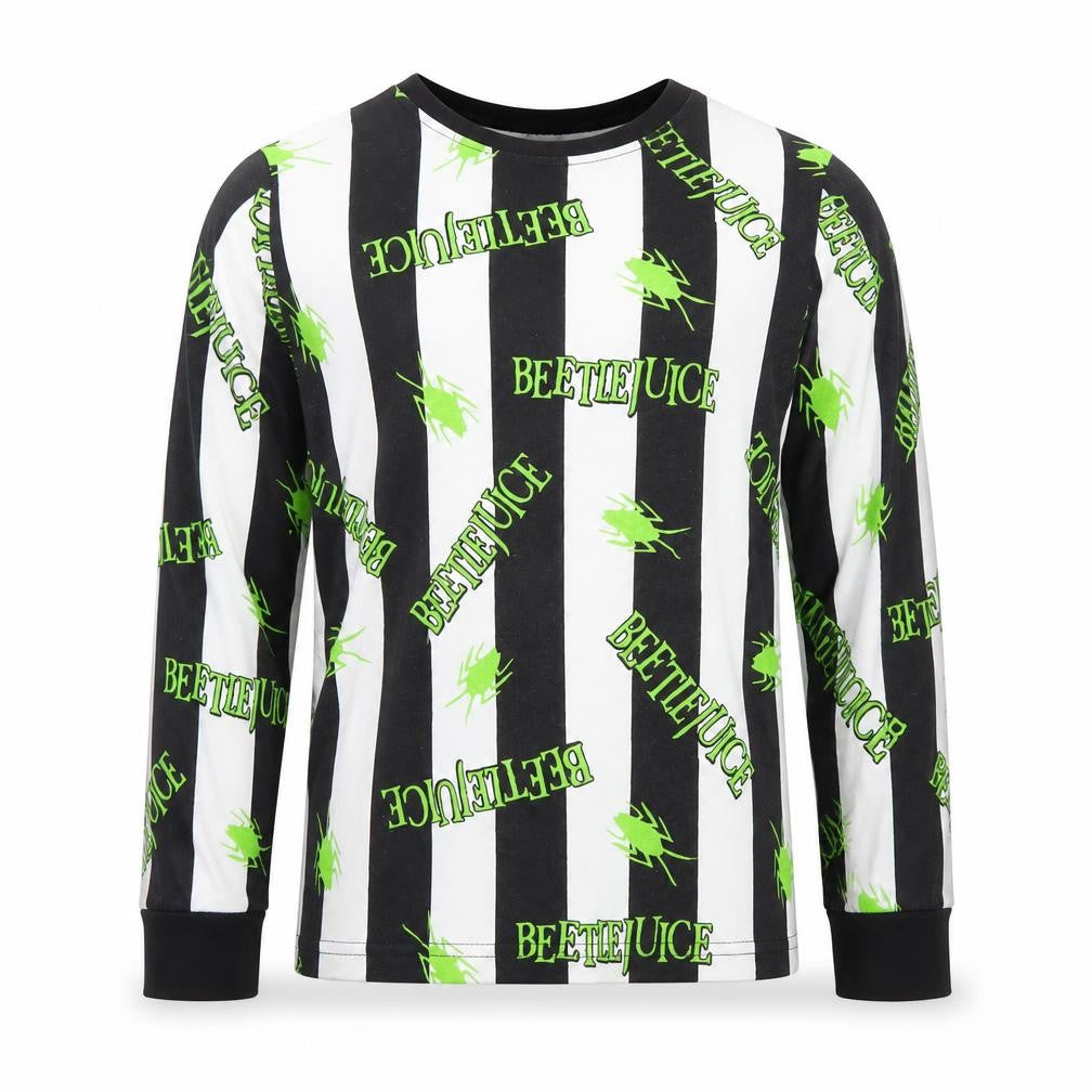 Boys Black Beetlejuice Pyjama Top 9-10 Years