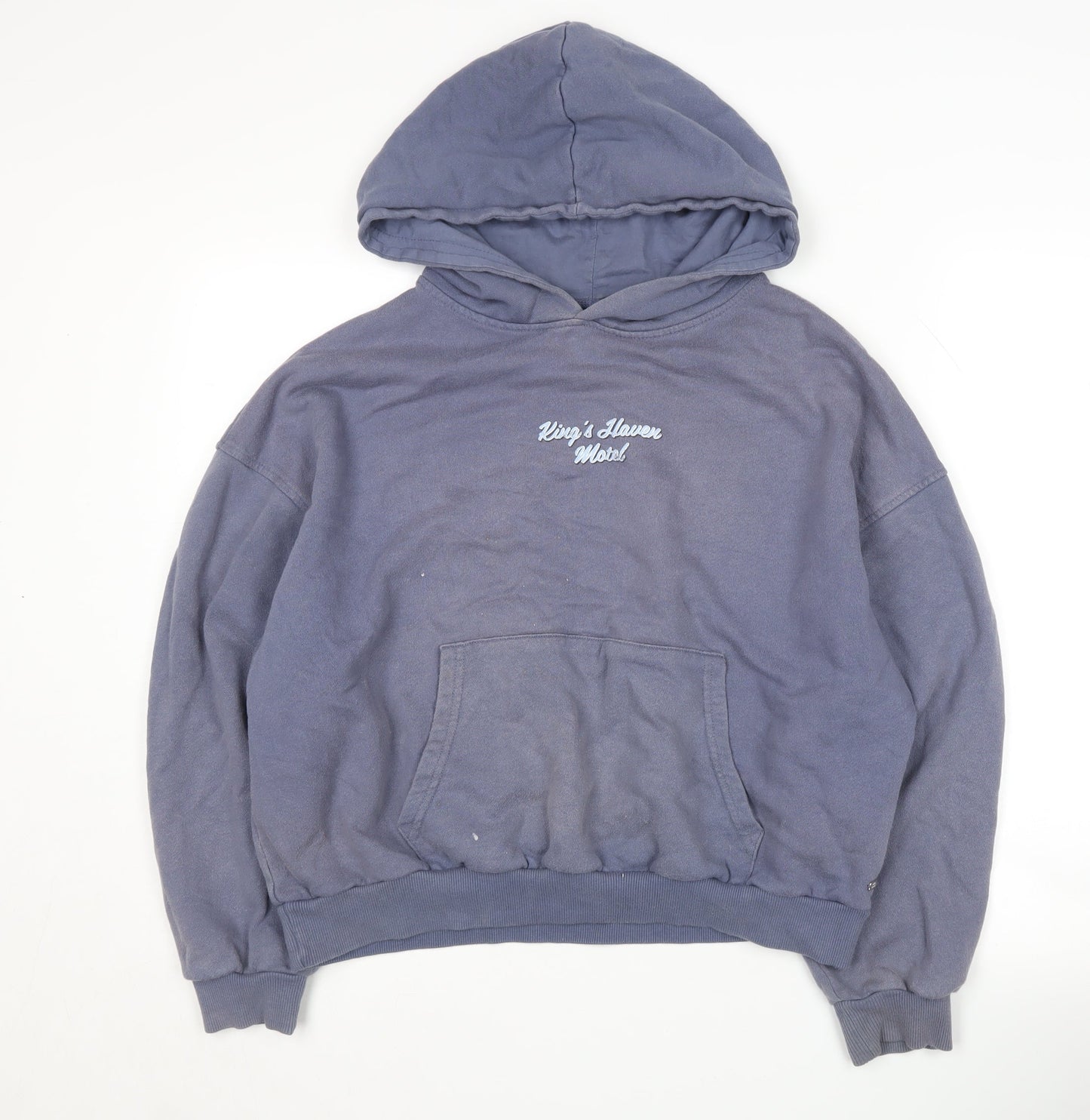 Pull&Bear Teen Blue Hoodie, Size L, Graphic Casual Wear