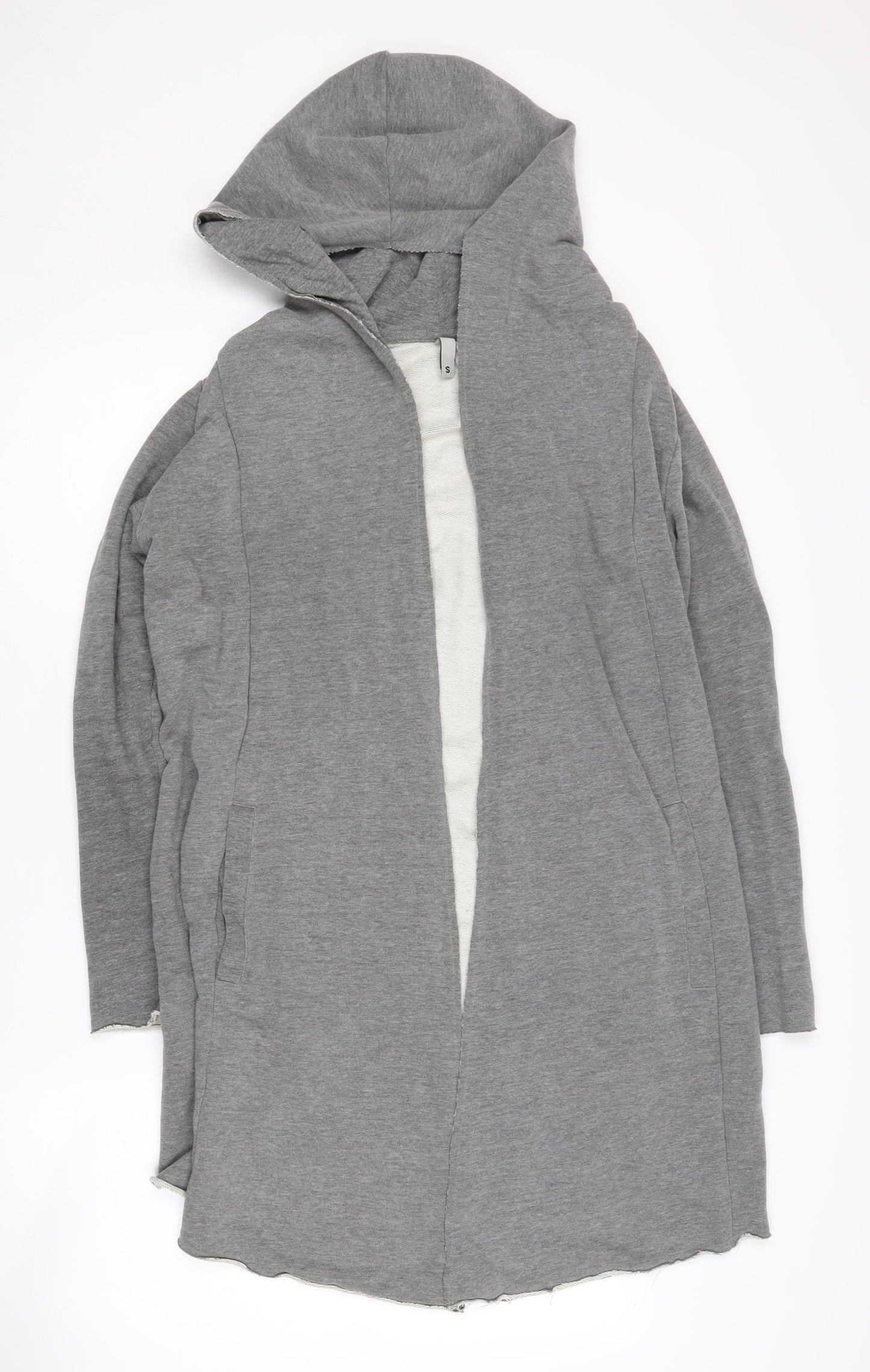 H&M Women's Grey Hooded Long Sleeve Cardigan Size S