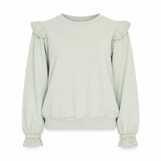 Marks & Spencer Women's Green Ruffle Sweatshirt, Size 12