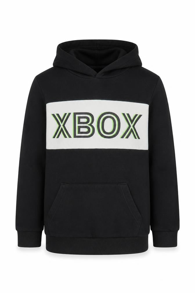 XBOX Boys Black Pullover Hoodie 9-10 Years Gaming Logo