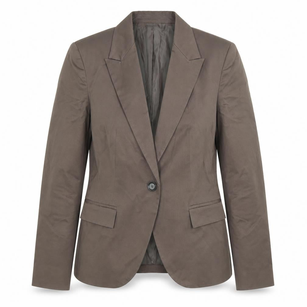 Zara Womens Brown Blazer UK 12 Regular Fit Lined
