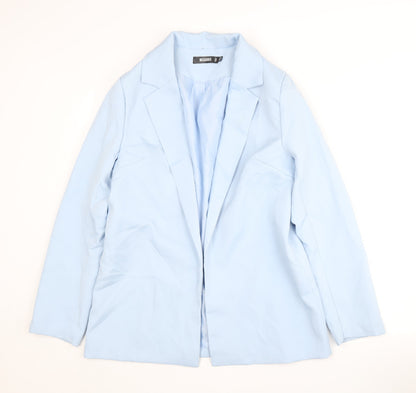 Additional front view of Missguided Women's Blue Blazer UK 8 Regular Fit