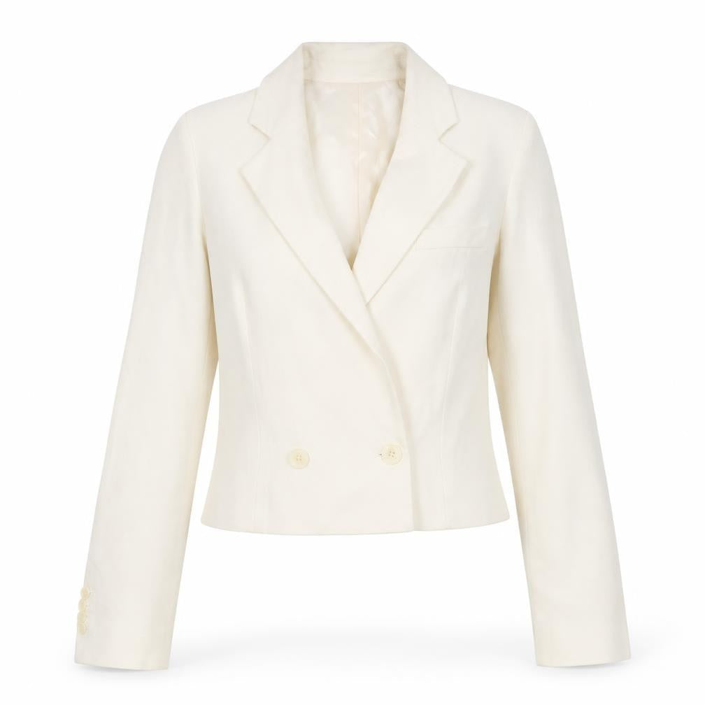 Zara Women’s Ivory Double-Breasted Blazer XS