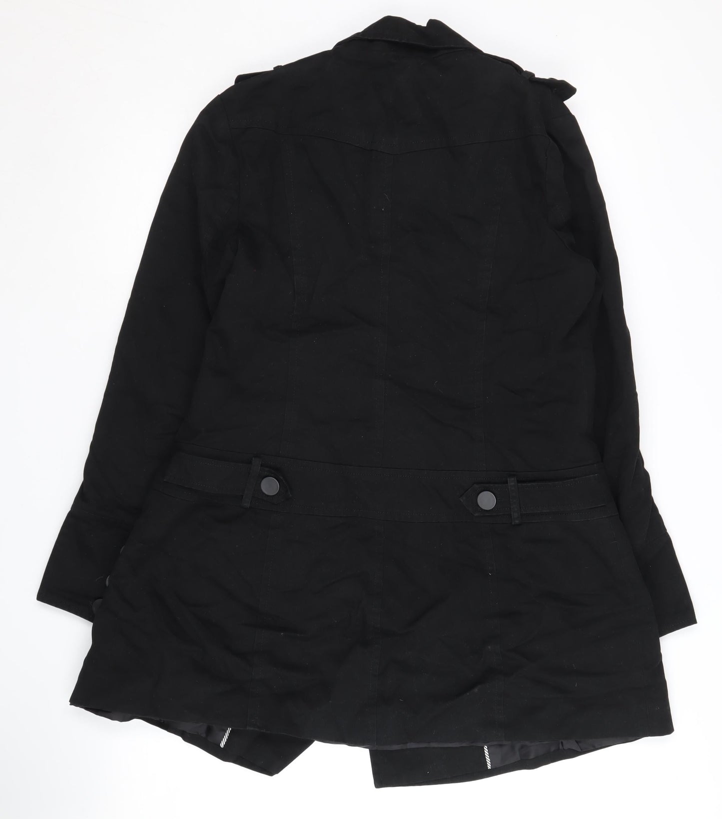 New Look Women's Black Cotton Coat Size 14