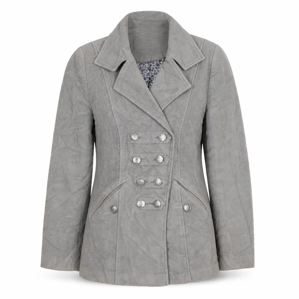 Per Una Women's Grey Military Jacket Size 12