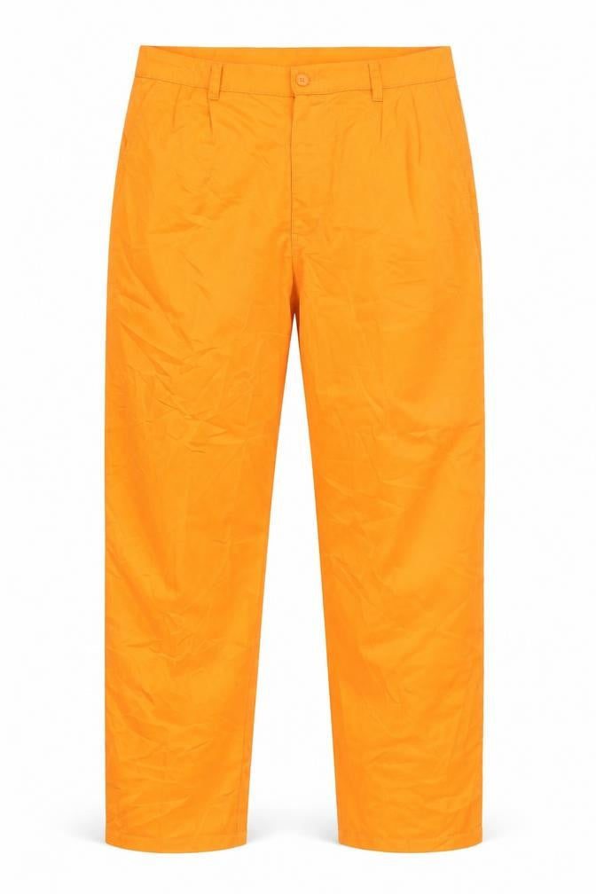 Dunlop Men's Orange Trousers, Size S, Straight Fit