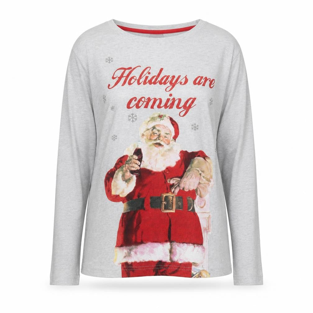 Coca-Cola Women's Grey Christmas Nightshirt Size 12-14