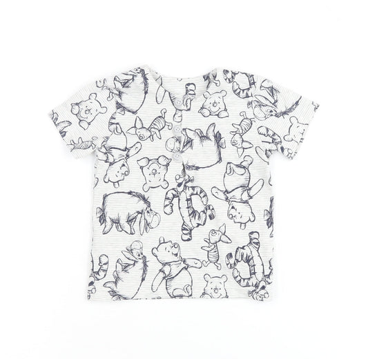 Disney Baby Unisex T-Shirt 3-6 Months White Cartoon