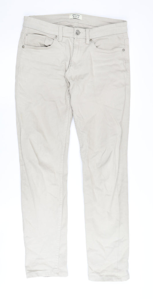 Sfera Men's Beige Straight Jeans, Size 40