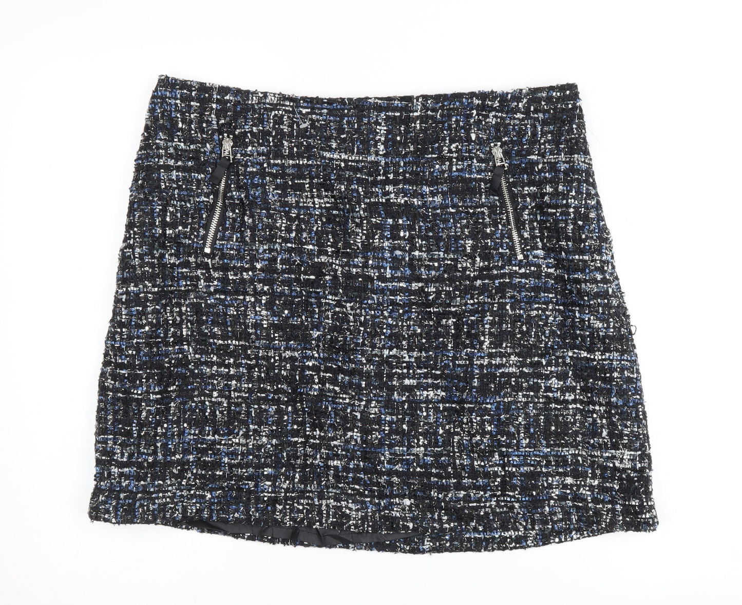 Warehouse Women's Black Blue Geometric Skirt Size 18