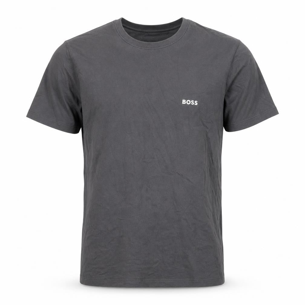 BOSS Men's Grey Cotton Crew Neck T-Shirt Size S