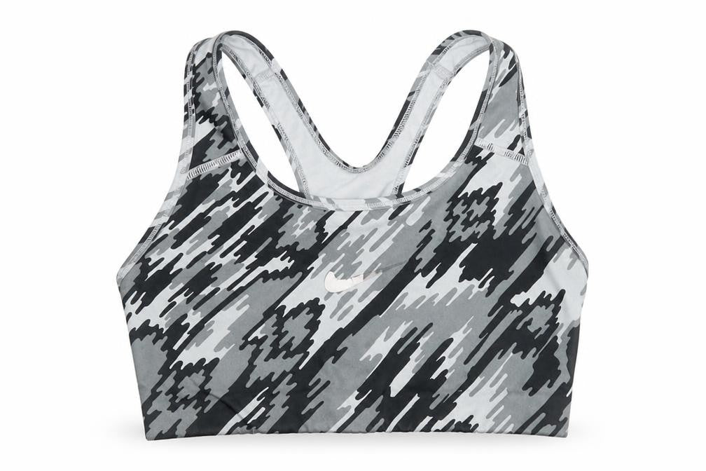 Nike Women's Grey Camouflage Sports Bra, Size S