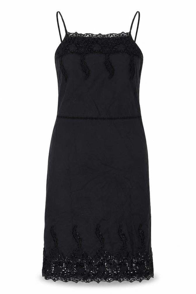 Hush Women's Black Midi Crochet Slip Dress Size 14