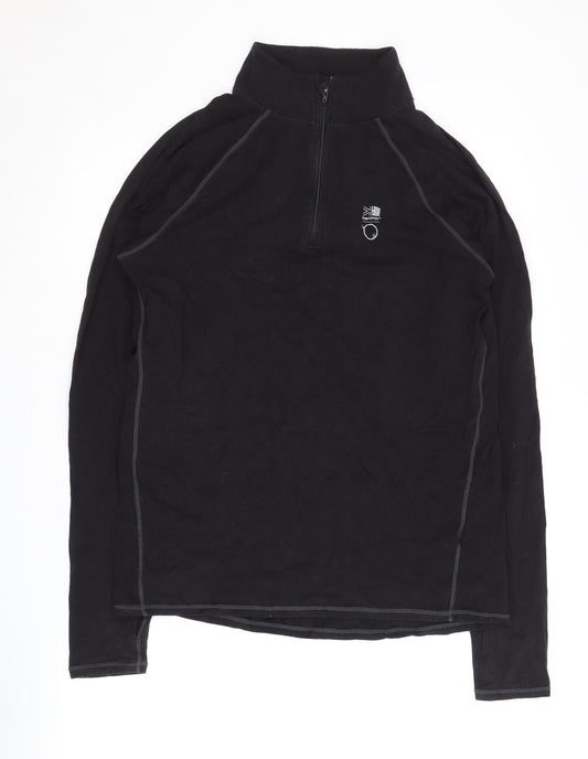 Karrimor Men's Black Track Jacket L, 1/4 Zip, Activewear