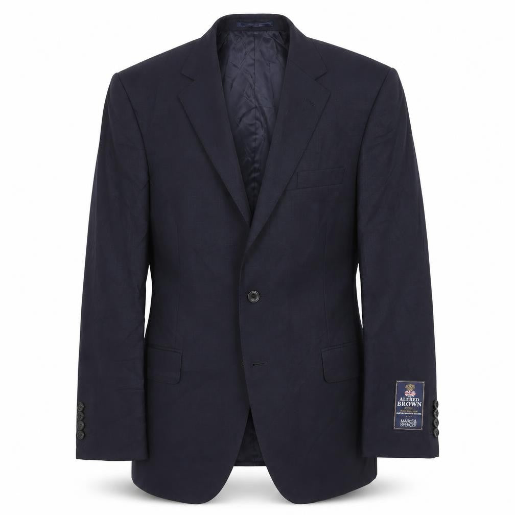 Marks & Spencer Men's Blue Blazer, Size 40L, Formal