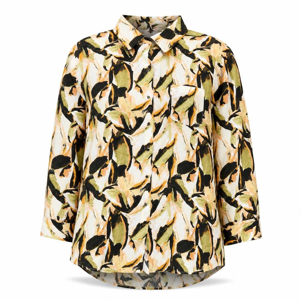 Country Casuals Women's Multicoloured Abstract Button-Up Shirt, Size 18