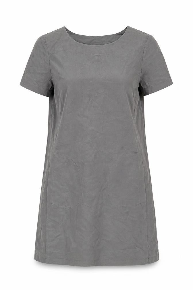 White Company Women's Grey Shift Dress Size 8