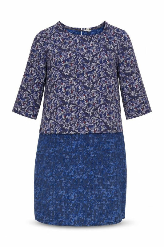 White Stuff Women's Blue Floral Shift Dress Size 10