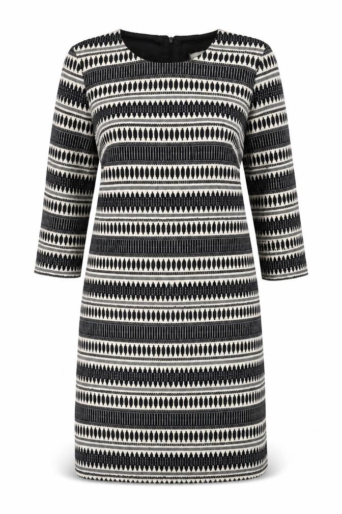Great Plains Women's Black Geometric Sheath Dress M