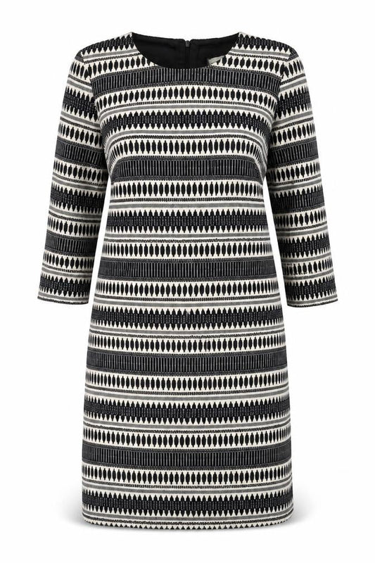 Great Plains Women's Black Geometric Sheath Dress M