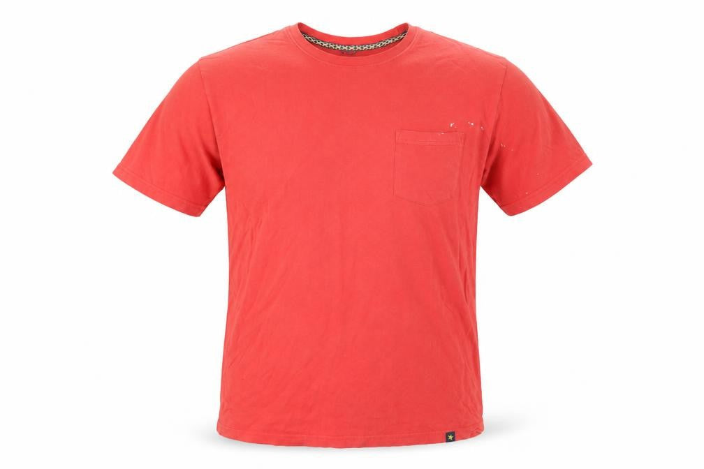 Joe Browns Men's Red Crew Neck T-Shirt, M, Solid Cotton