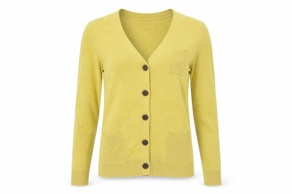 Gap Women’s Yellow V-Neck Cardigan XS, Button Accents