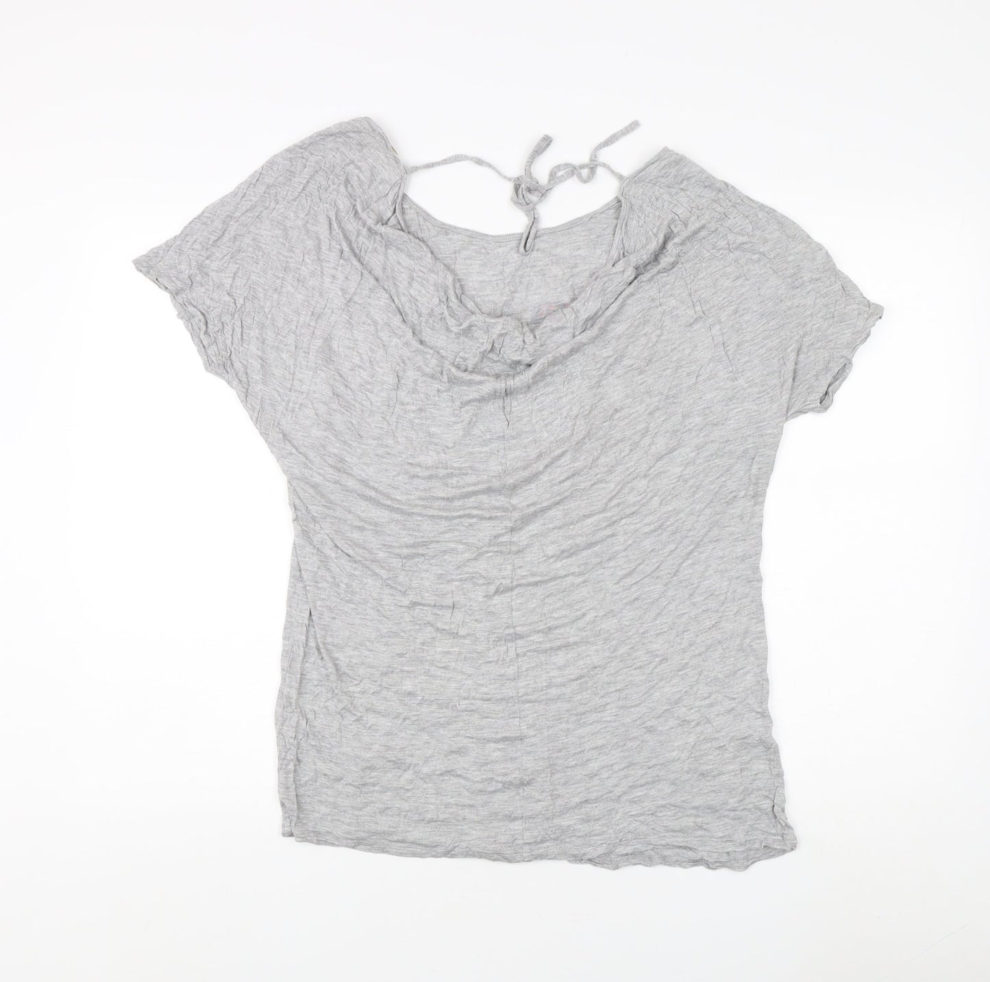 Monsoon Women's Grey Geometric T-Shirt, Size S