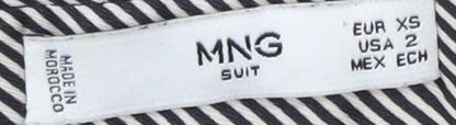 Mango Suit Women's Button-Up Shirt, Black Beige, XS