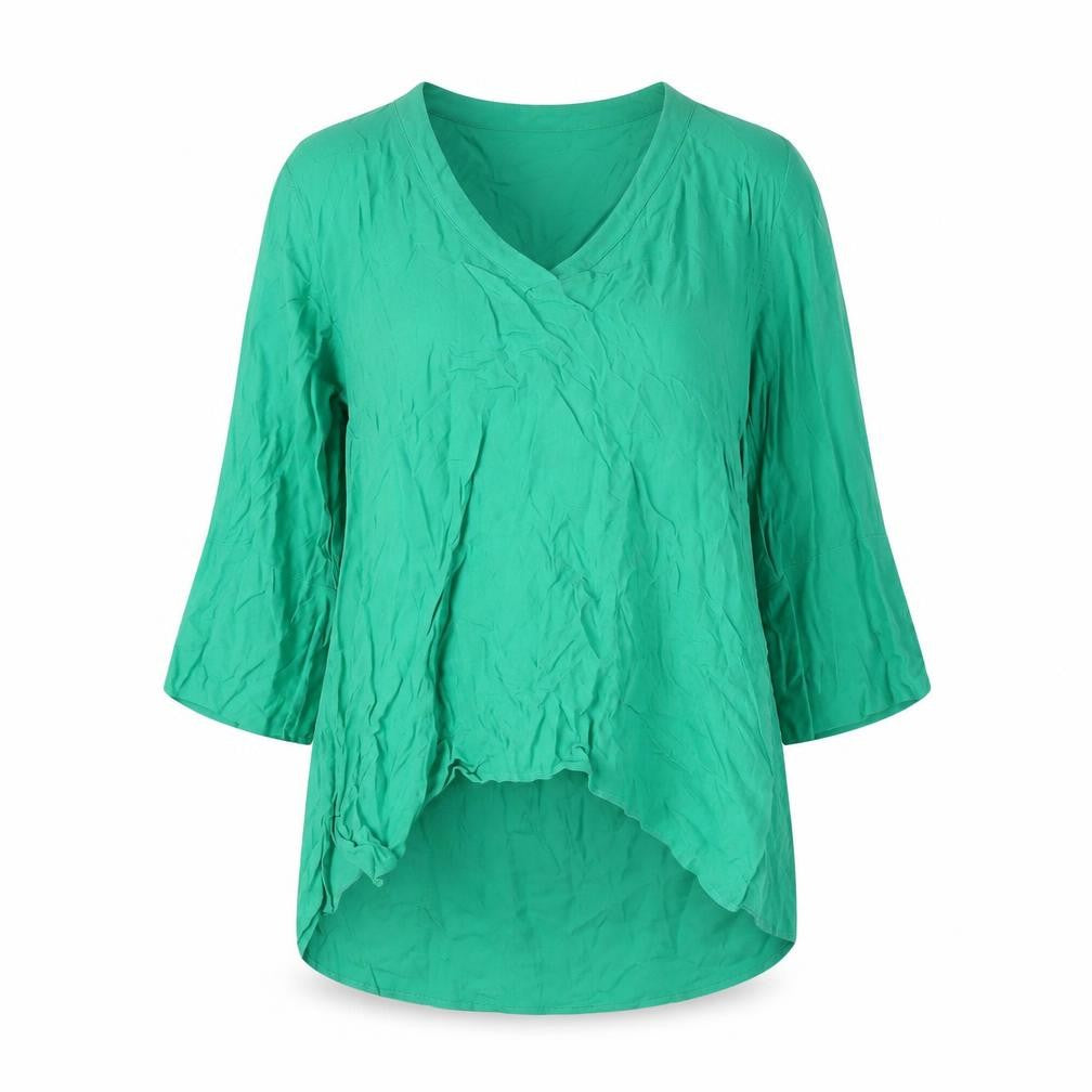 Zara Woman Green 3/4 Sleeve Blouse Size 8