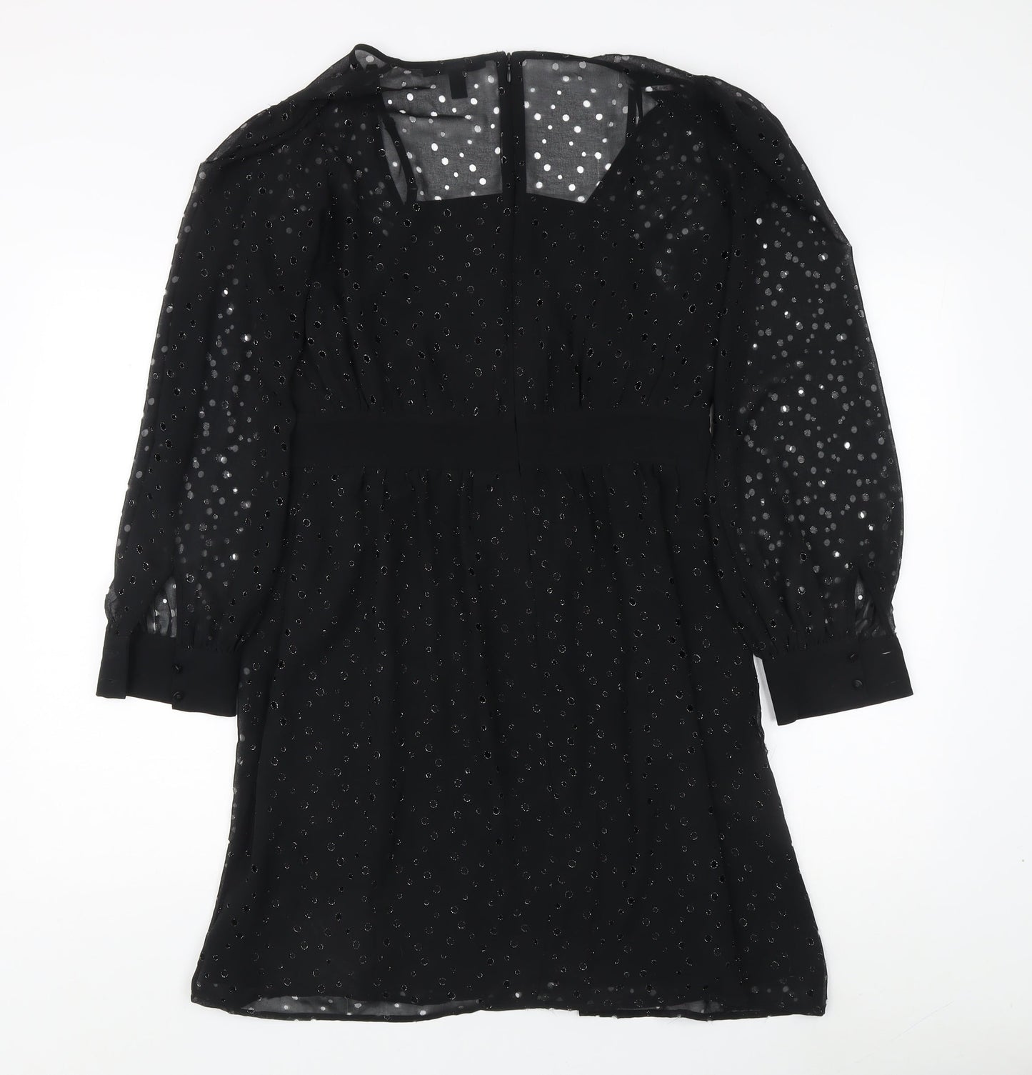 Esprit Women's Black Polka Dot Shift Dress Size 12