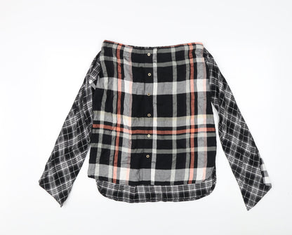 River Island Women's Plaid Button-Up Top Size 12