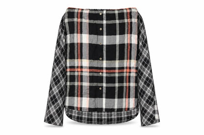 River Island Women's Plaid Button-Up Top Size 12