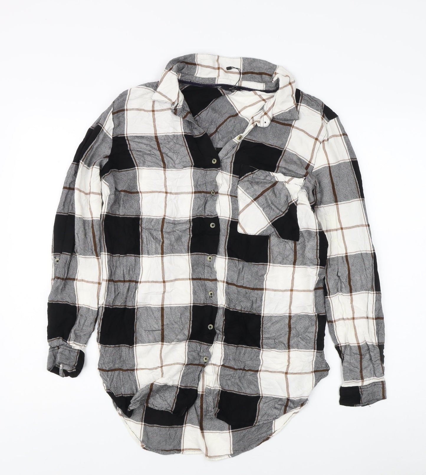 M&Co Women's Check Button-Up Shirt - Size 14