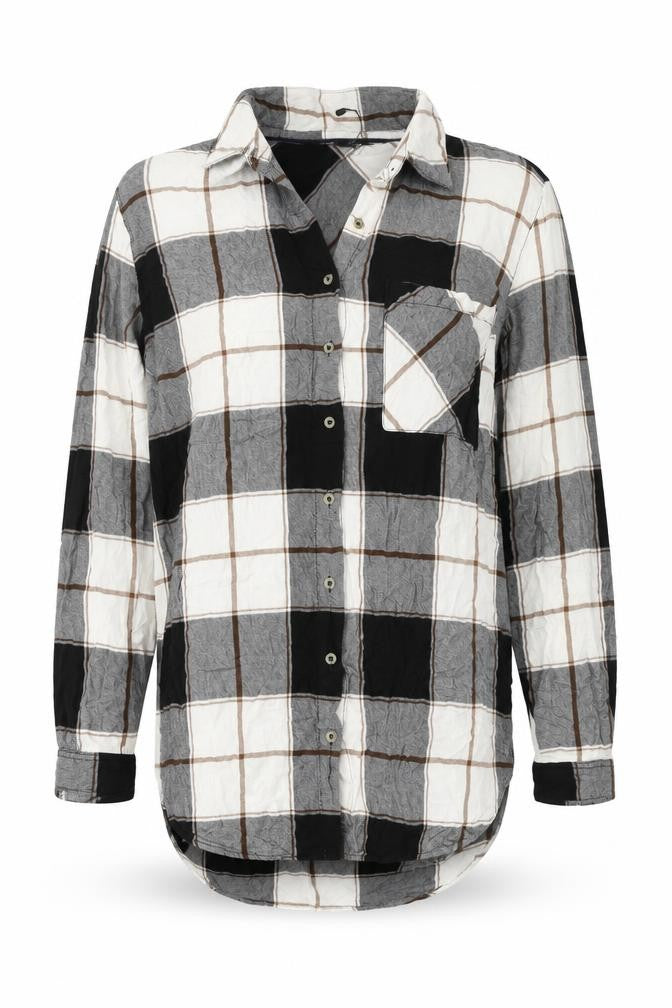 M&Co Women's Check Button-Up Shirt - Size 14
