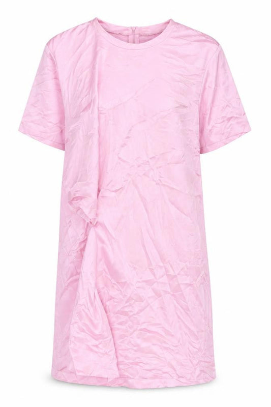 Zara Women's Pink Short Sleeve Crew Neck Dress