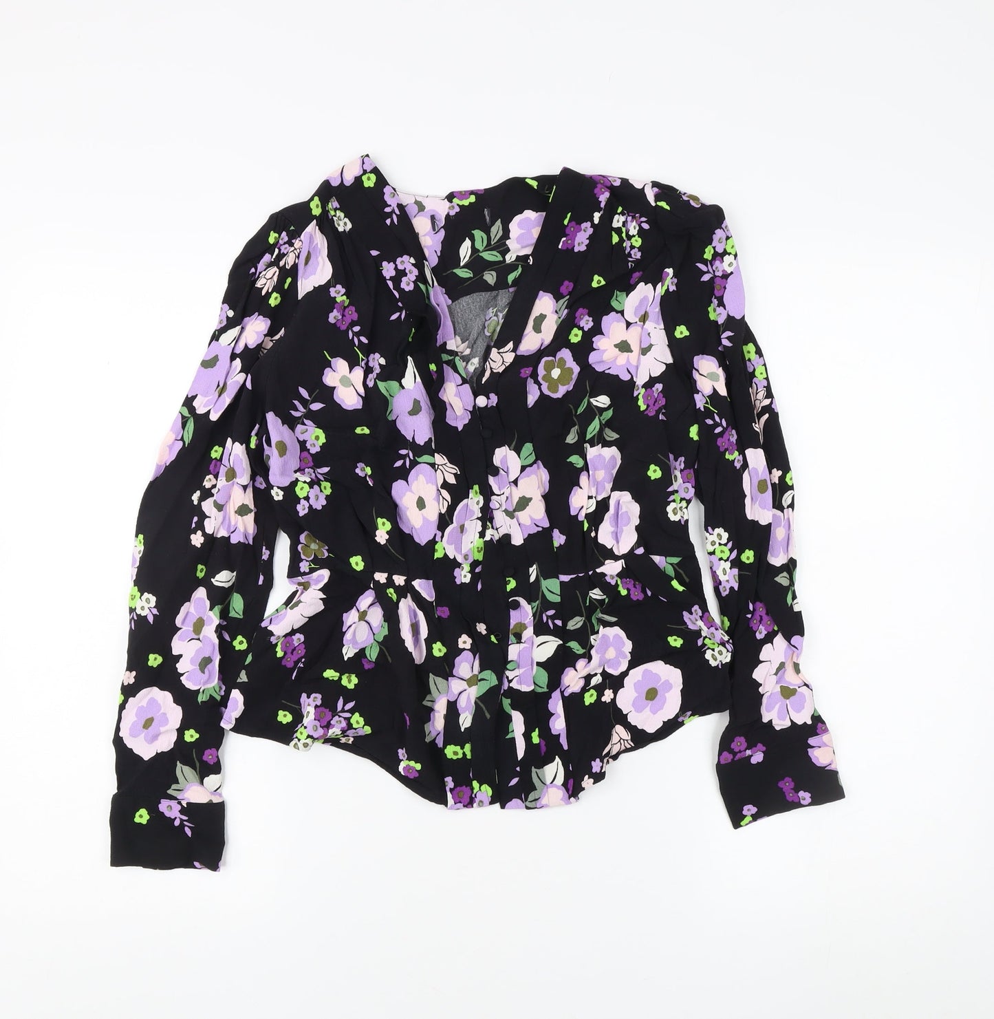Marks and Spencer Women's Floral Blouse - Size 12