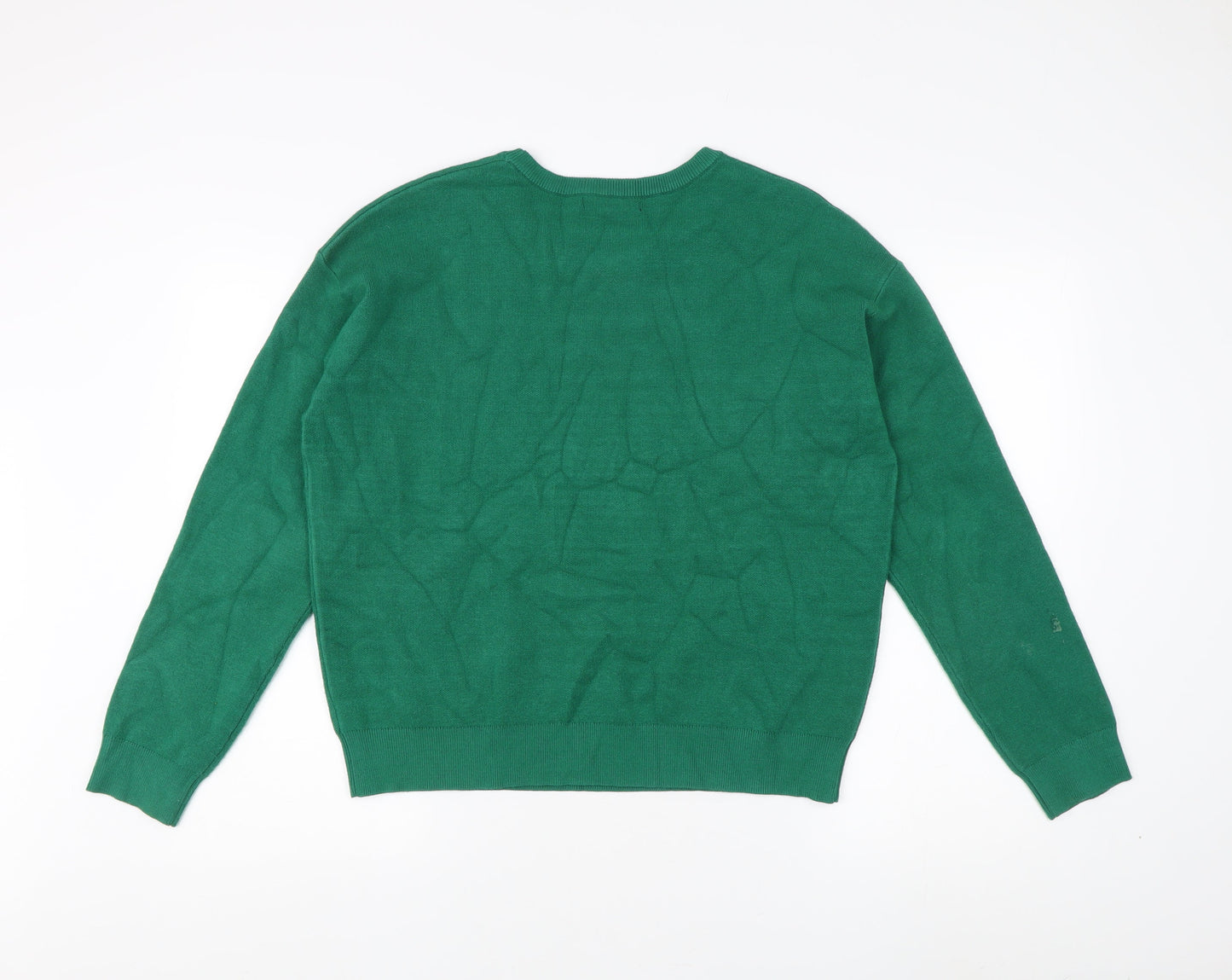 Tahari Women’s Green Pullover Jumper, Jewel Accent, Size L