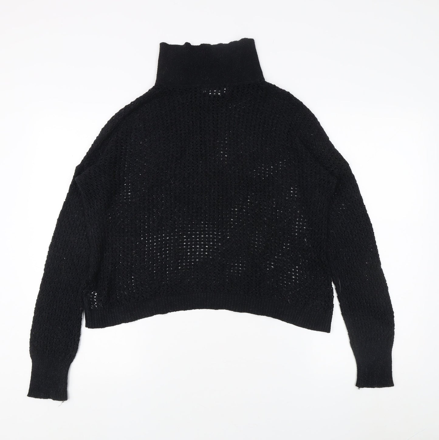 Rachel Zoe Black High Neck Women's Jumper XL