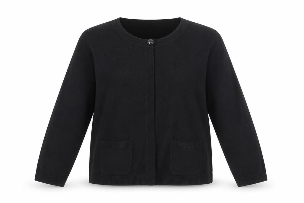 BHS Women's Black Cardigan, Size 14, Round Neck
