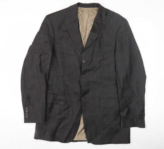 Marks and Spencer Men's Brown Check Blazer 36R