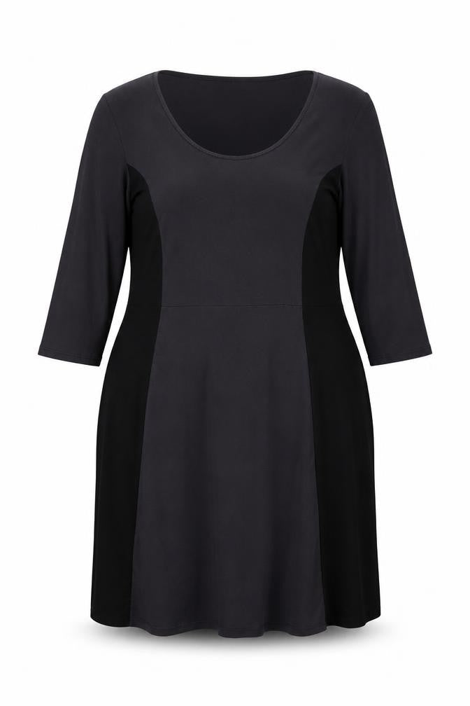 Women's Black Dress, UK Size 20, Scoop Neck