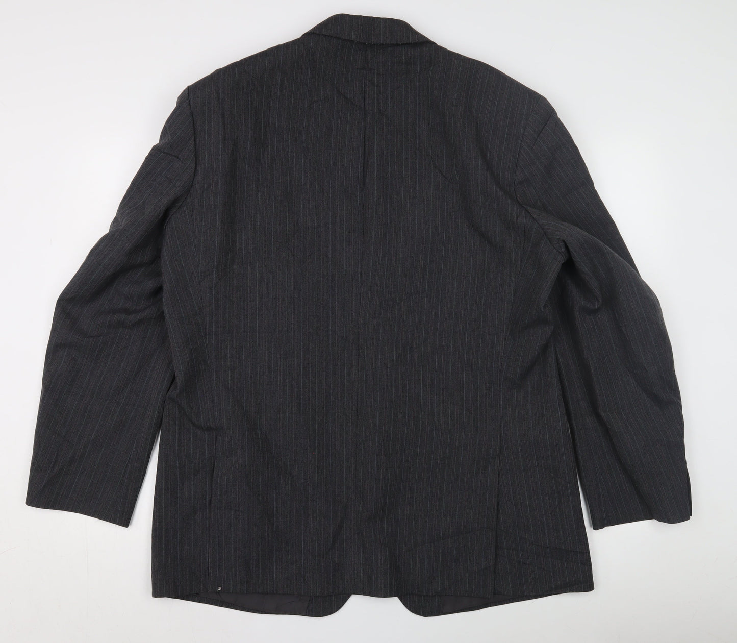 Marks and Spencer Men's Grey Striped Suit Jacket, 44R