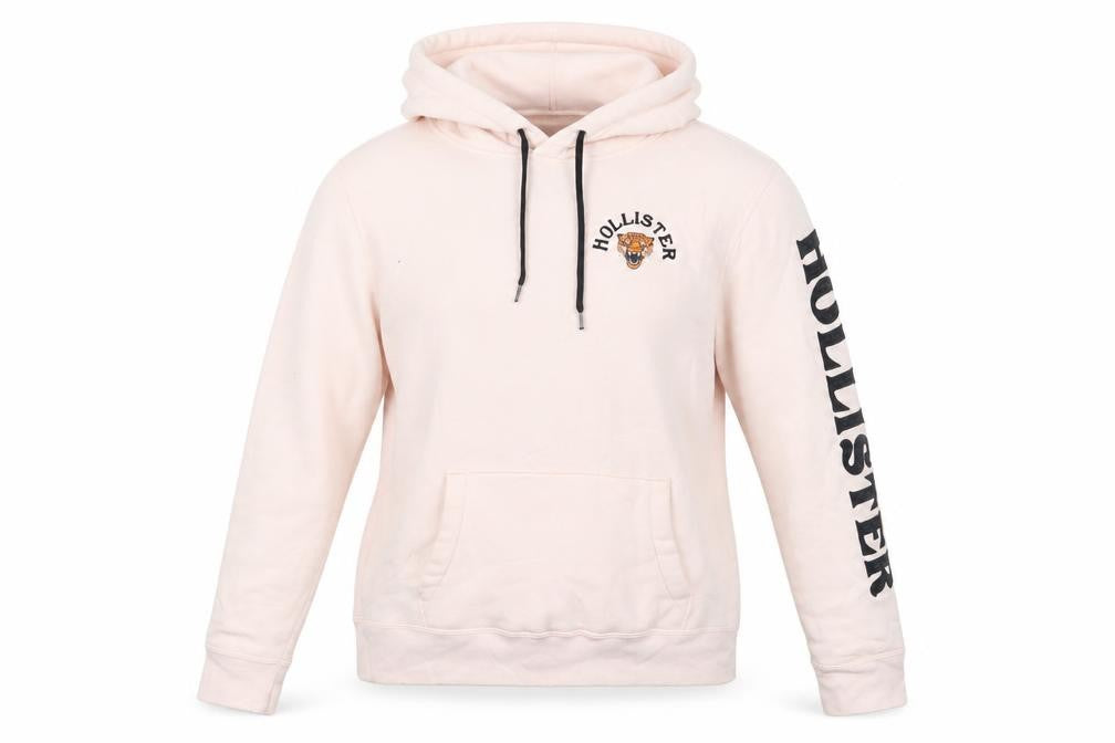 Hollister Women Pink Large Pullover Hoodie