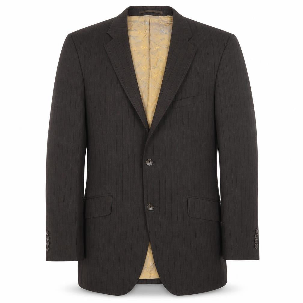 Remus Uomo Men's Brown Striped Blazer Jacket Size 42R