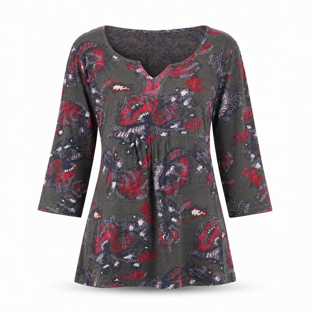 Faithful and True Women's Floral Tunic, Multicoloured, Size 8